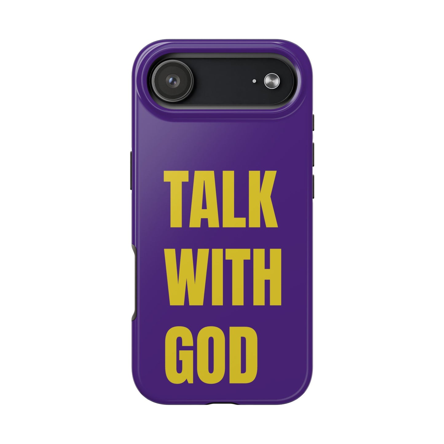 Purple and Yellow TALK WITH GOD Tough Phone Cases
