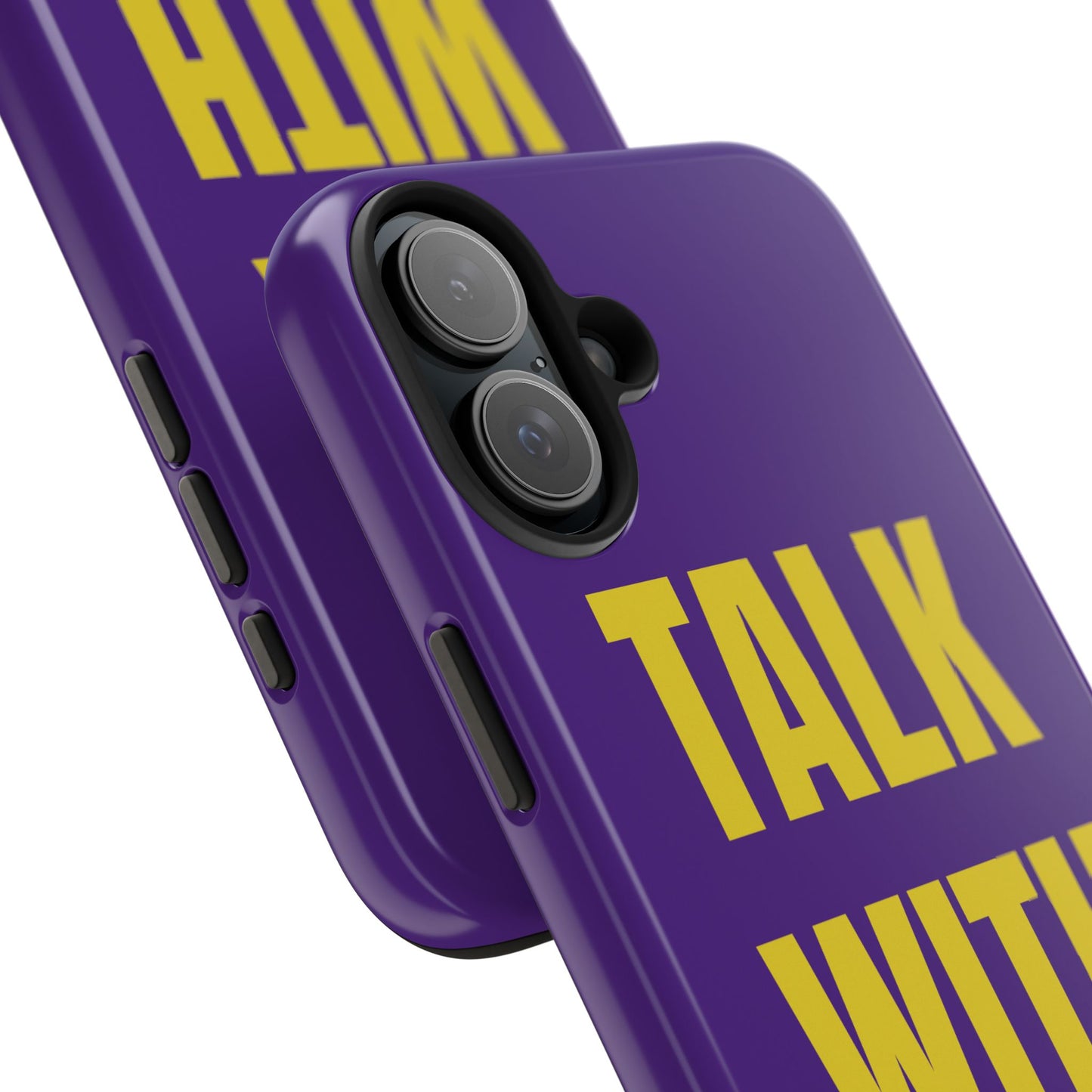 Purple and Yellow TALK WITH GOD Tough Phone Cases