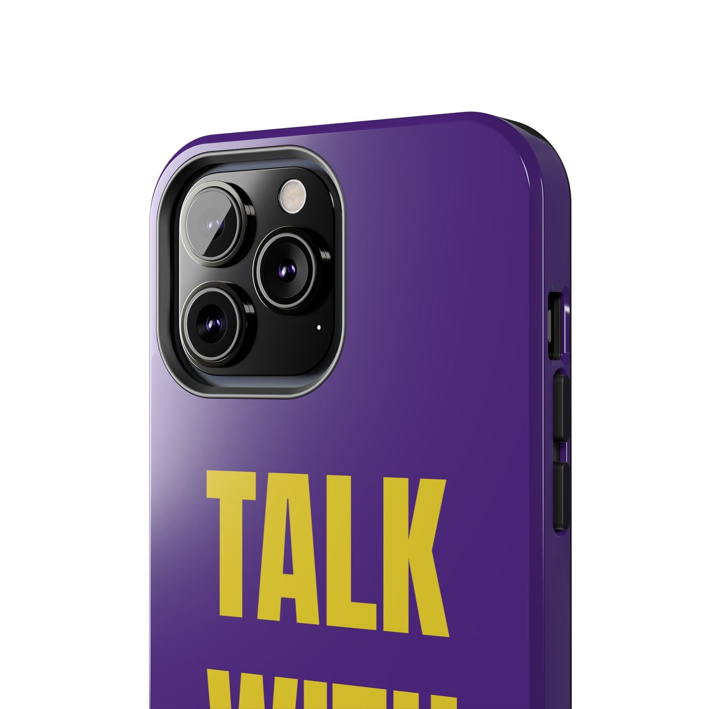 Purple and Yellow TALK WITH GOD Tough Phone Cases