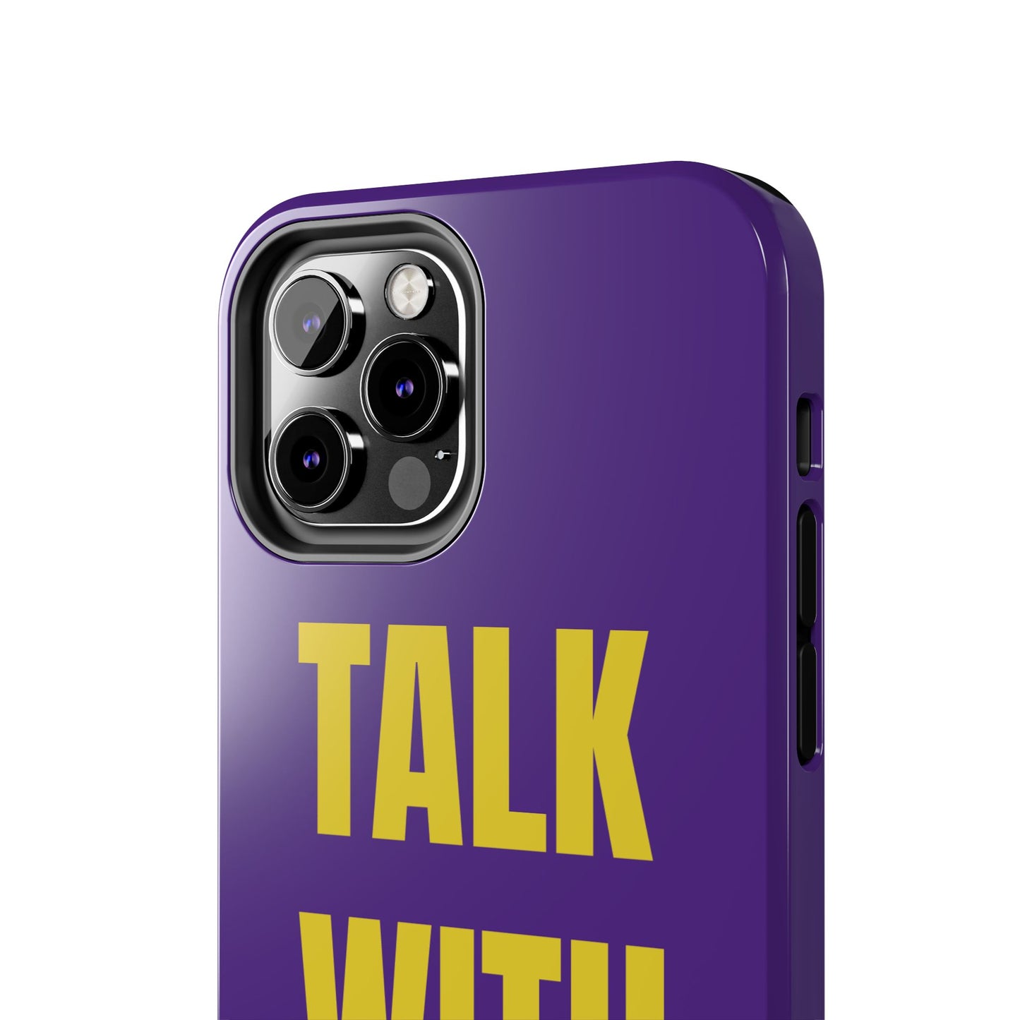 Purple and Yellow TALK WITH GOD Tough Phone Cases