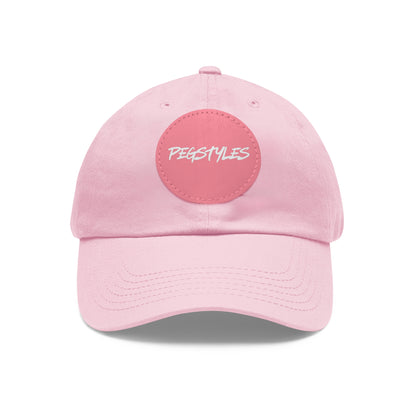 PEGSTYLES ORIGINAL Dad Hat with Leather Patch (Round)
