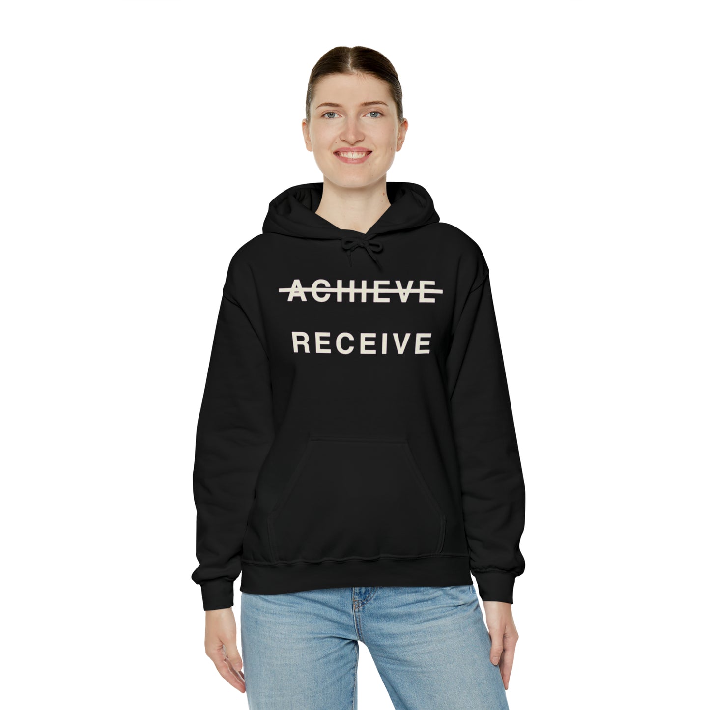 Unisex Heavy Blend™ DON’T JUST ACHIEVE …. RECEIVE Hooded Sweatshirt