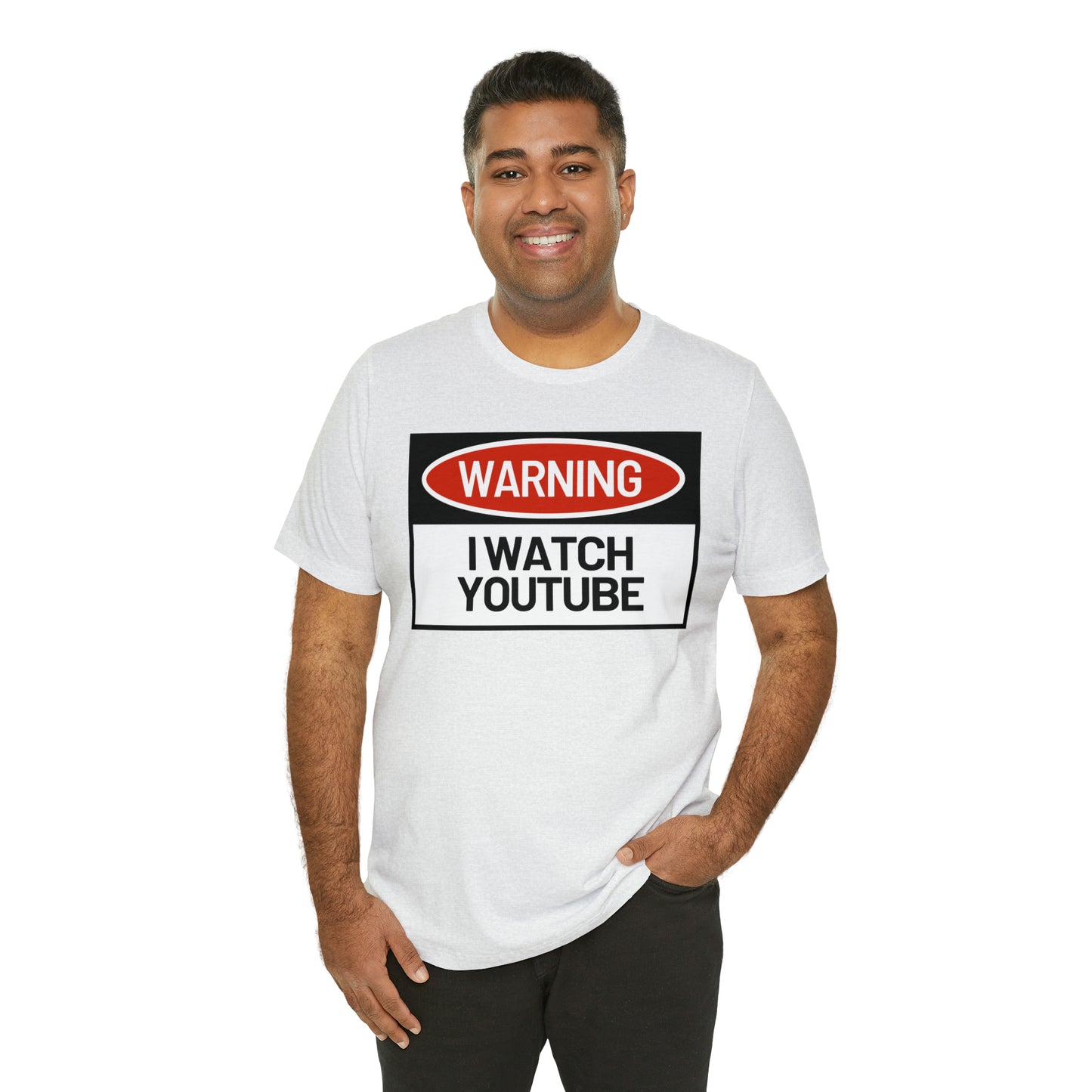 Unisex  WARNING.. I WATCH YOUTUBE Jersey Short Sleeve Tee