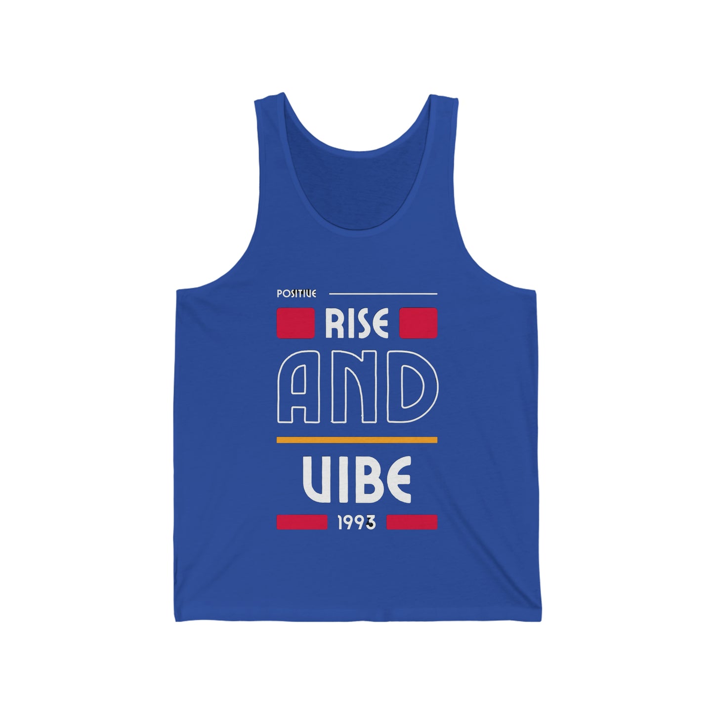 Unisex RISE AND VIBE 1993 Jersey Tank