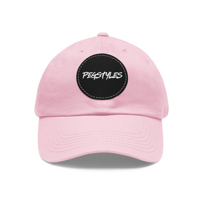 PEGSTYLES ORIGINAL Dad Hat with Leather Patch (Round)