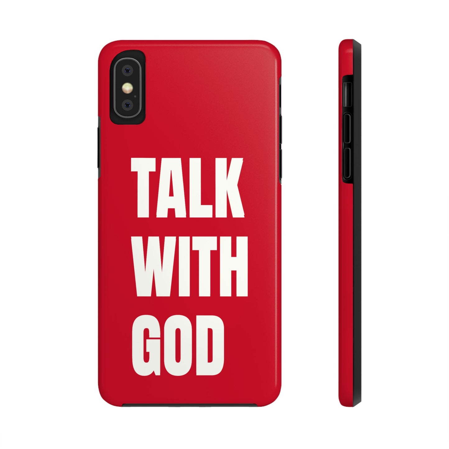 RED TALK WITH GOD Tough Phone Cases
