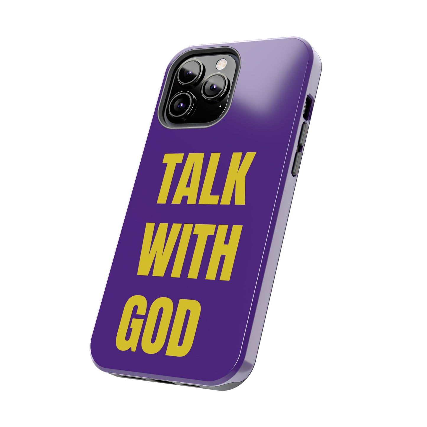 Purple and Yellow TALK WITH GOD Tough Phone Cases
