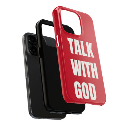 RED TALK WITH GOD Tough Phone Cases
