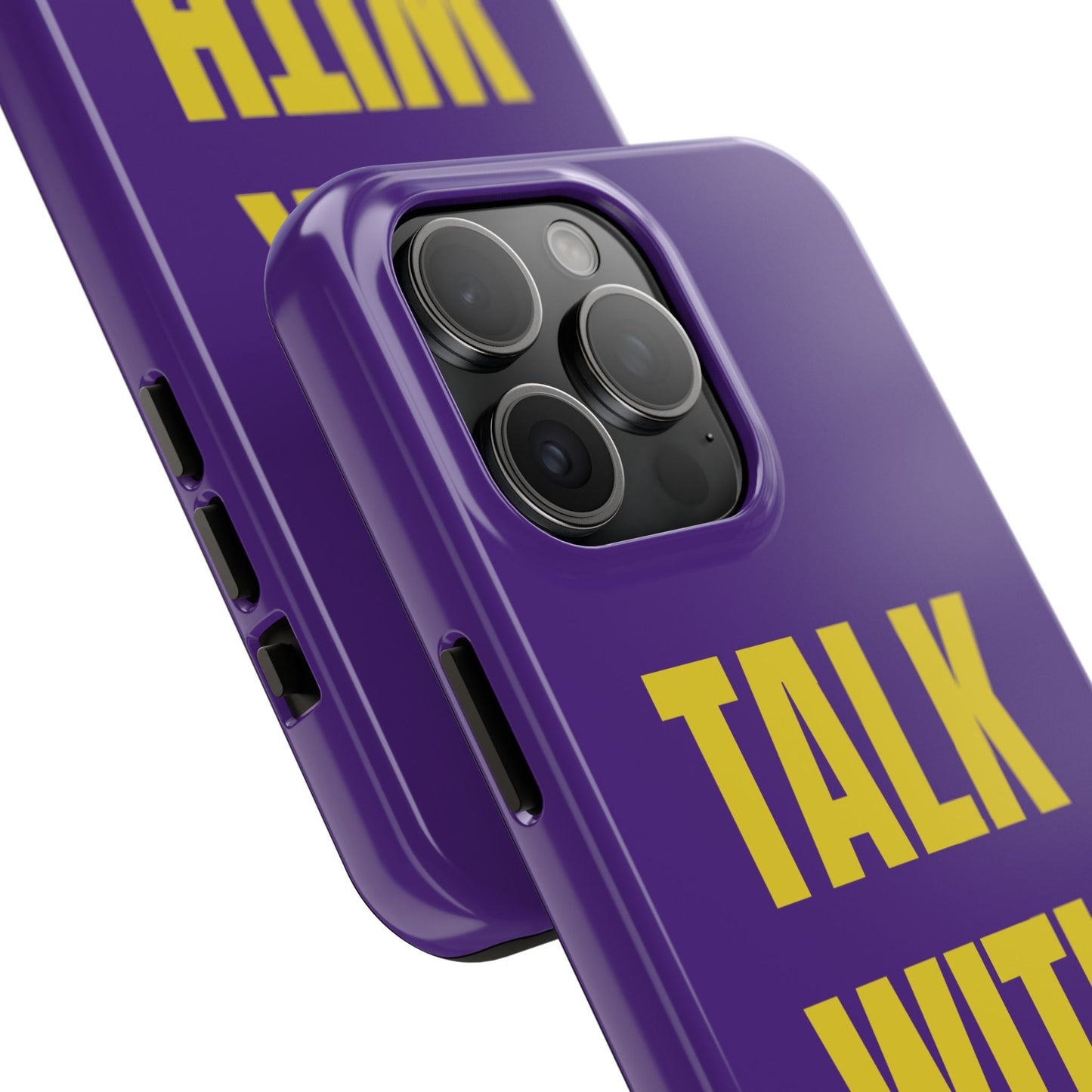 Purple and Yellow TALK WITH GOD Tough Phone Cases