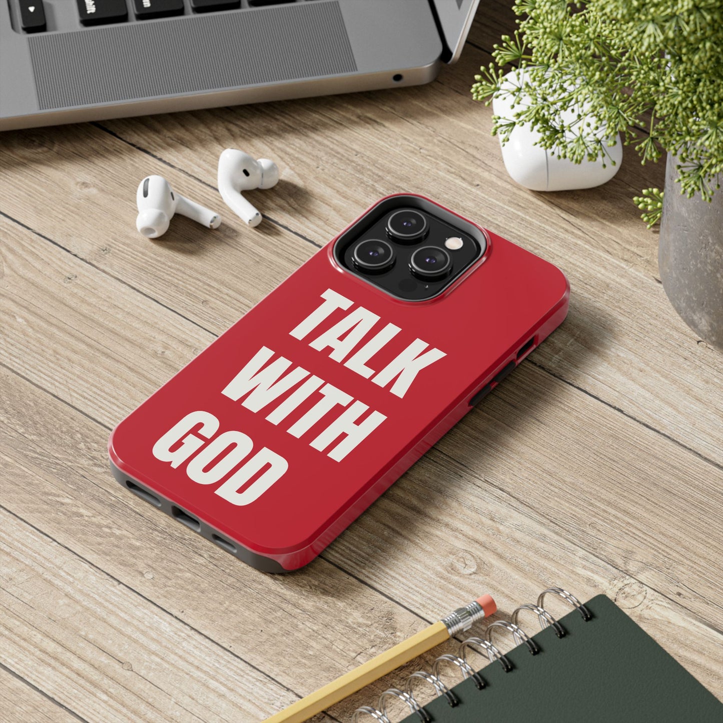 RED TALK WITH GOD Tough Phone Cases