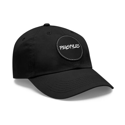 PEGSTYLES ORIGINAL Dad Hat with Leather Patch (Round)