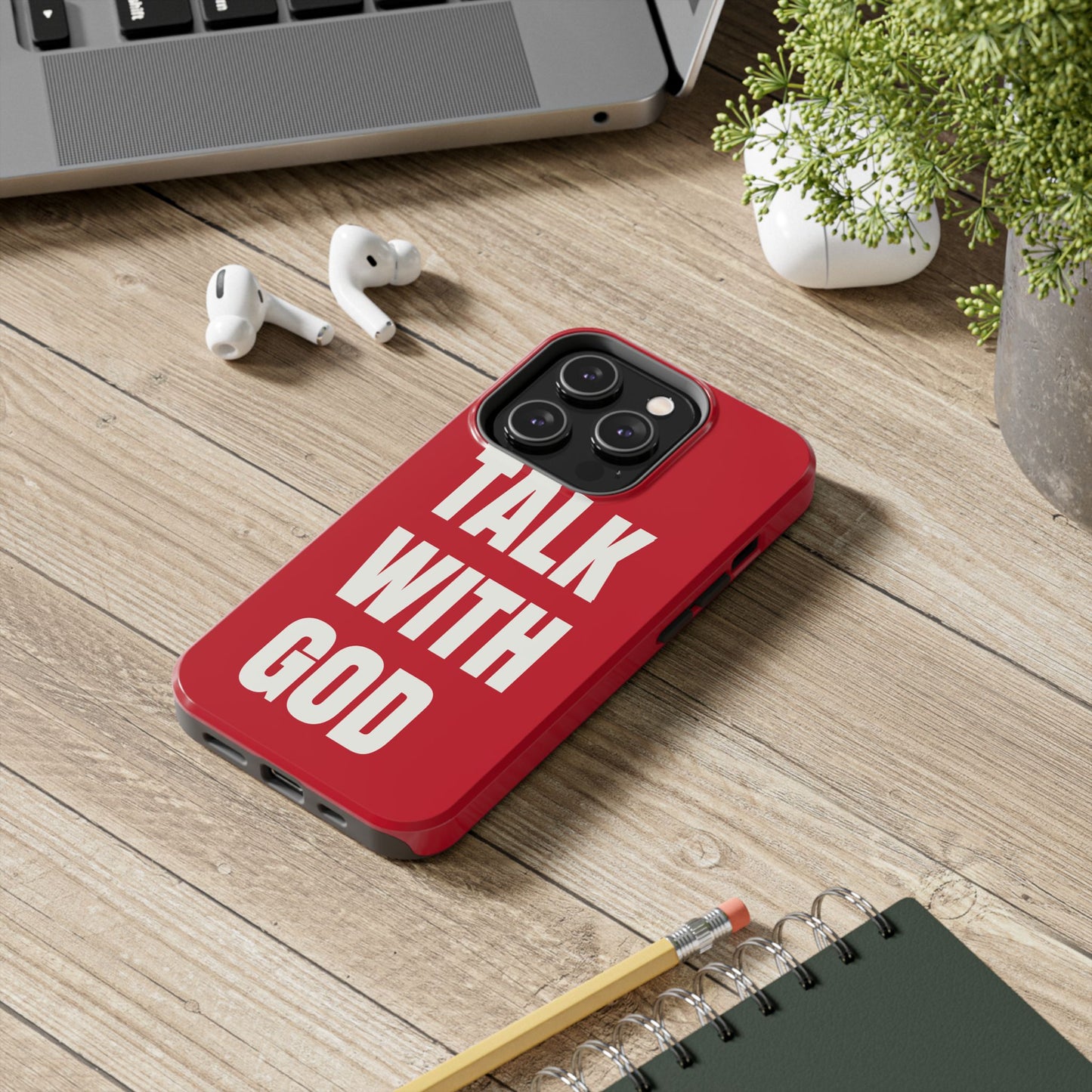 RED TALK WITH GOD Tough Phone Cases