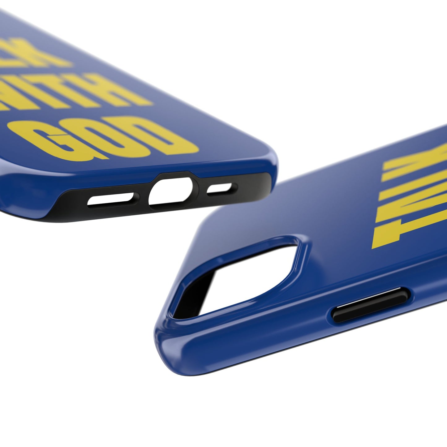 Blue and Yellow TALK WITH GOD Tough Phone Cases