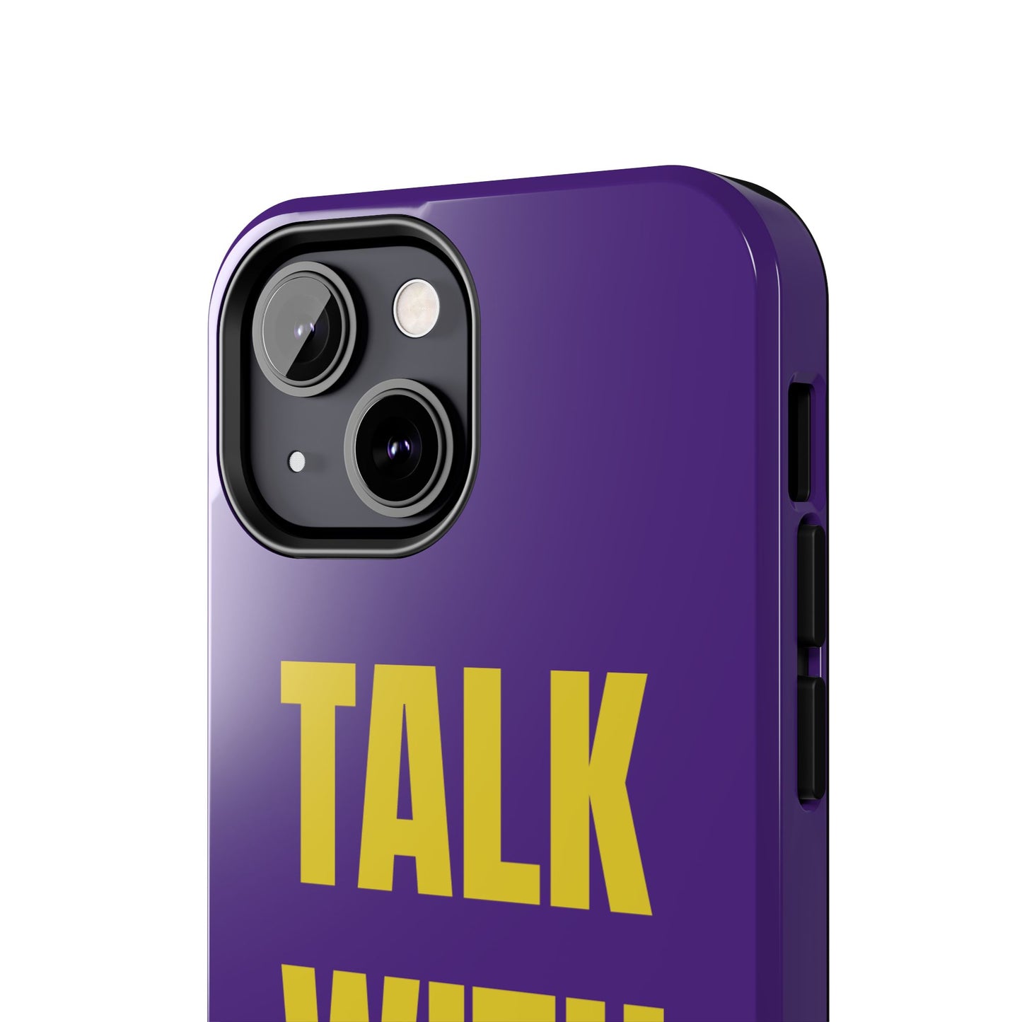 Purple and Yellow TALK WITH GOD Tough Phone Cases