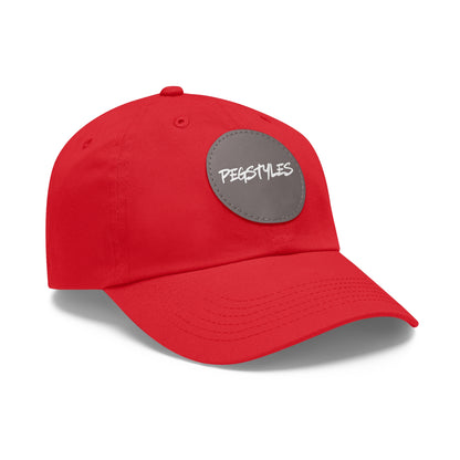 PEGSTYLES ORIGINAL Dad Hat with Leather Patch (Round)