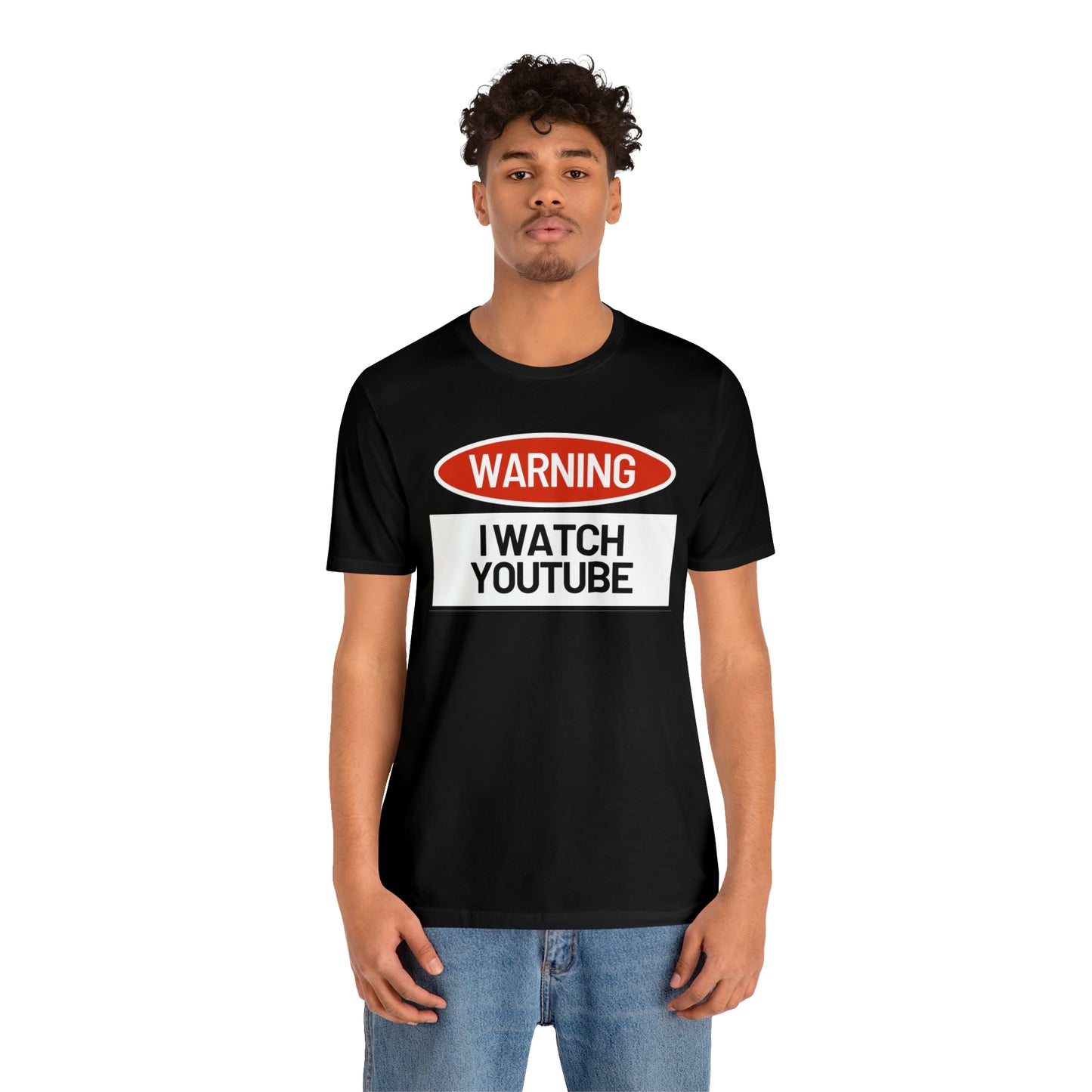 Unisex  WARNING.. I WATCH YOUTUBE Jersey Short Sleeve Tee