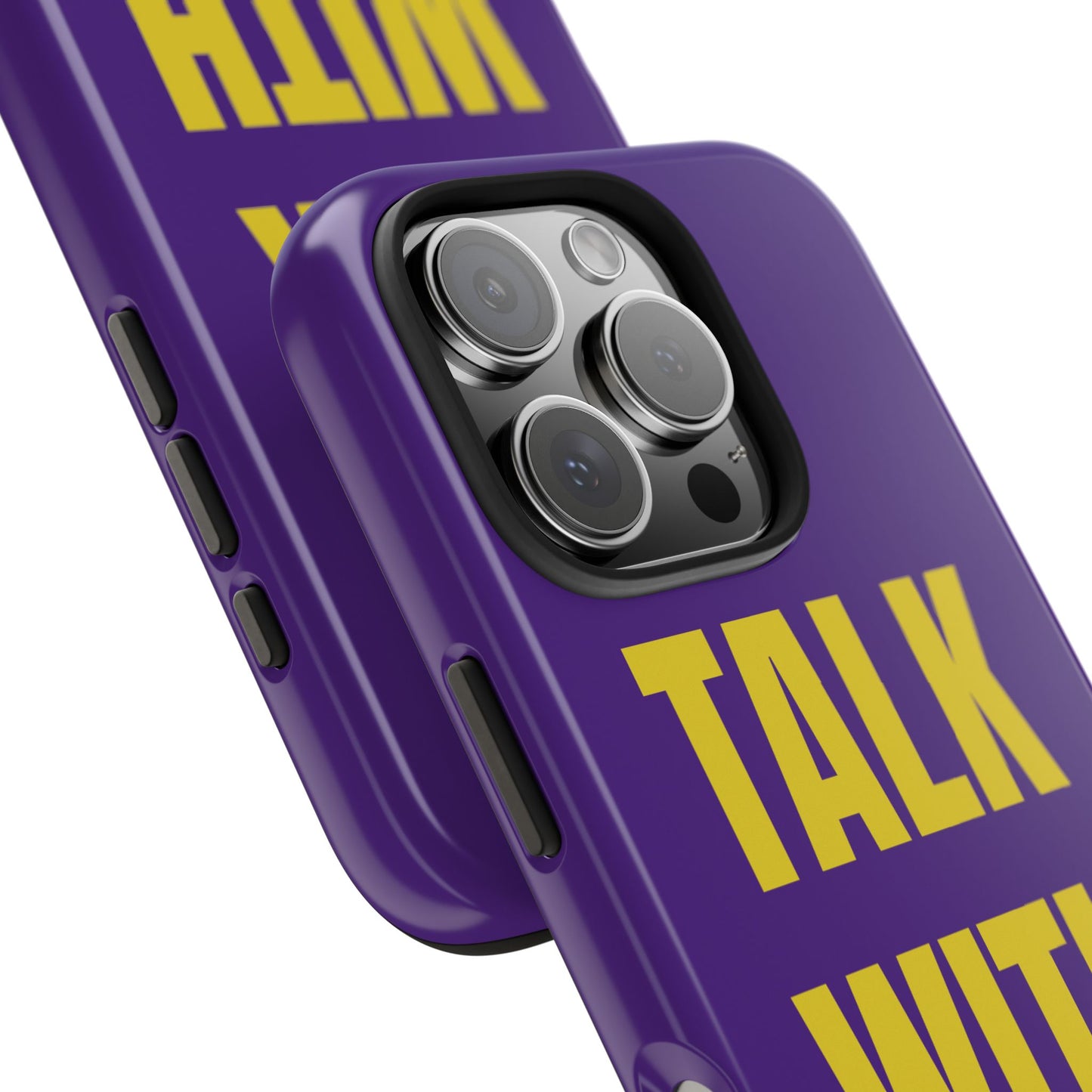 Purple and Yellow TALK WITH GOD Tough Phone Cases