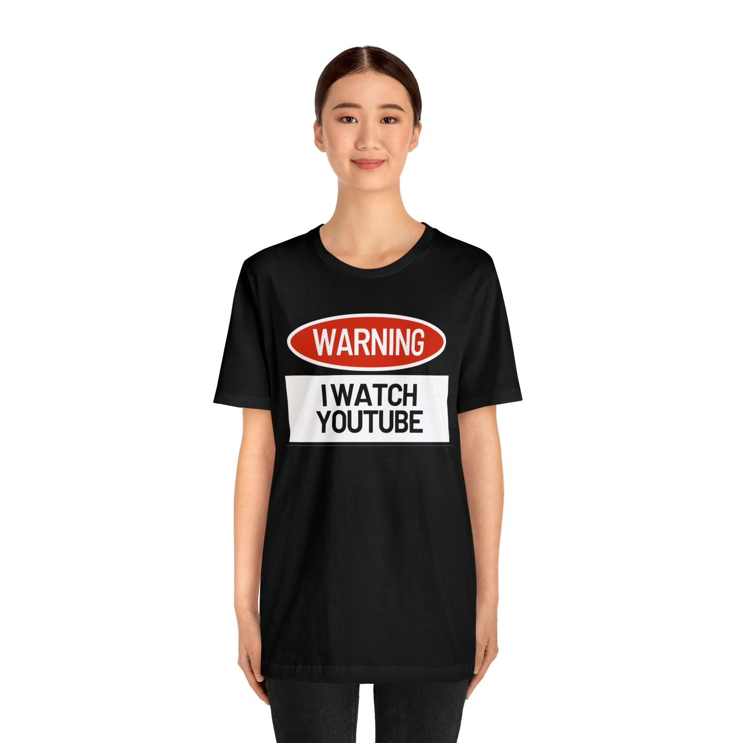 Unisex  WARNING.. I WATCH YOUTUBE Jersey Short Sleeve Tee