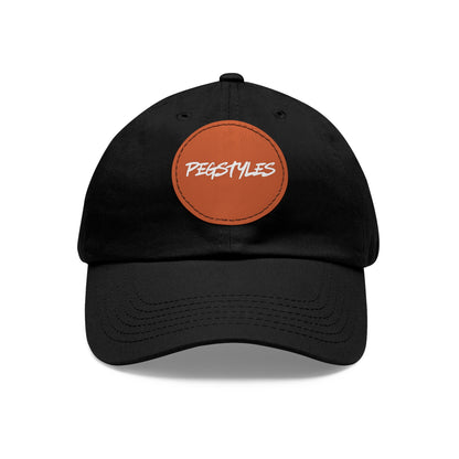 PEGSTYLES ORIGINAL Dad Hat with Leather Patch (Round)