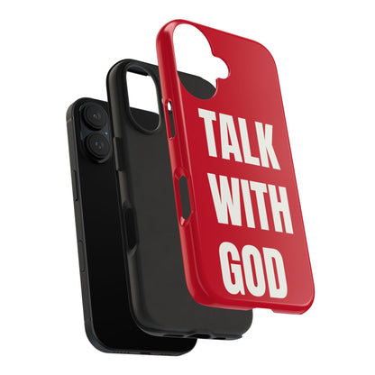 RED TALK WITH GOD Tough Phone Cases