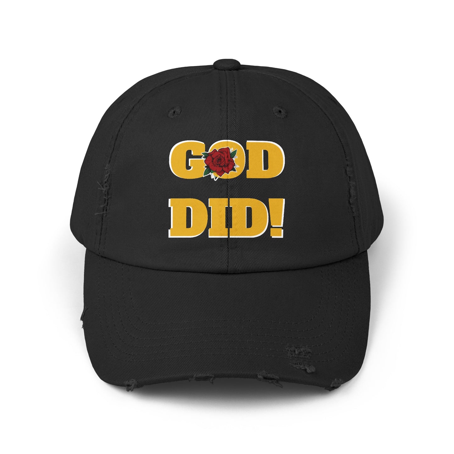 GOD DID Unisex Distressed Cap