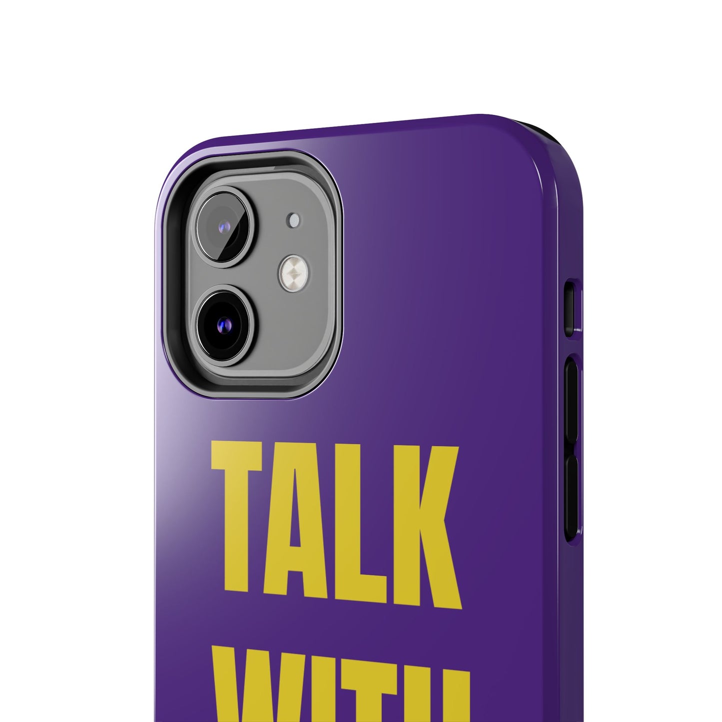 Purple and Yellow TALK WITH GOD Tough Phone Cases