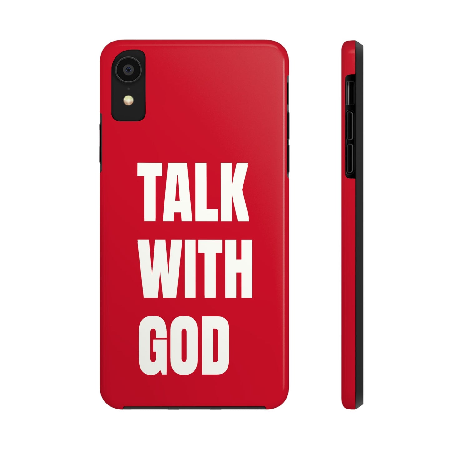 RED TALK WITH GOD Tough Phone Cases