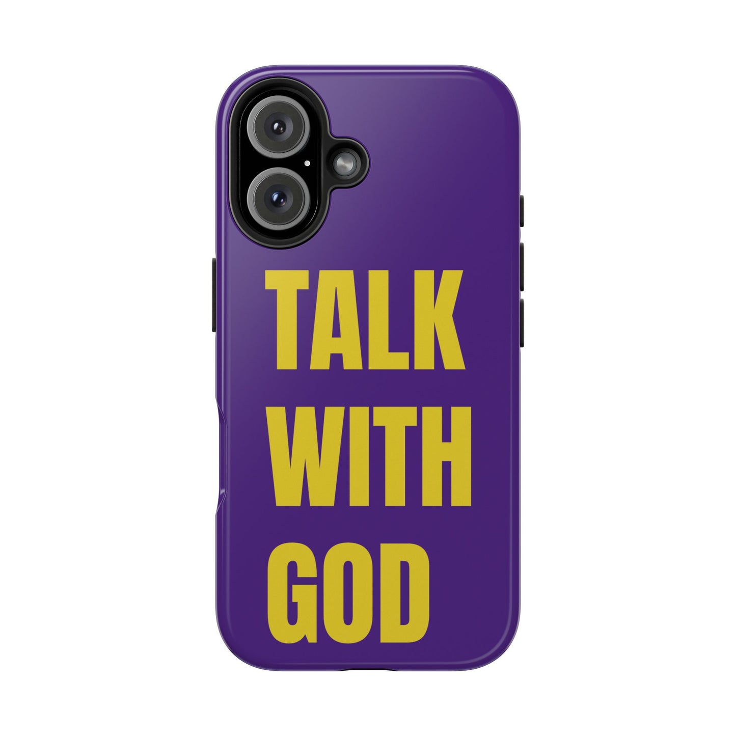 Purple and Yellow TALK WITH GOD Tough Phone Cases