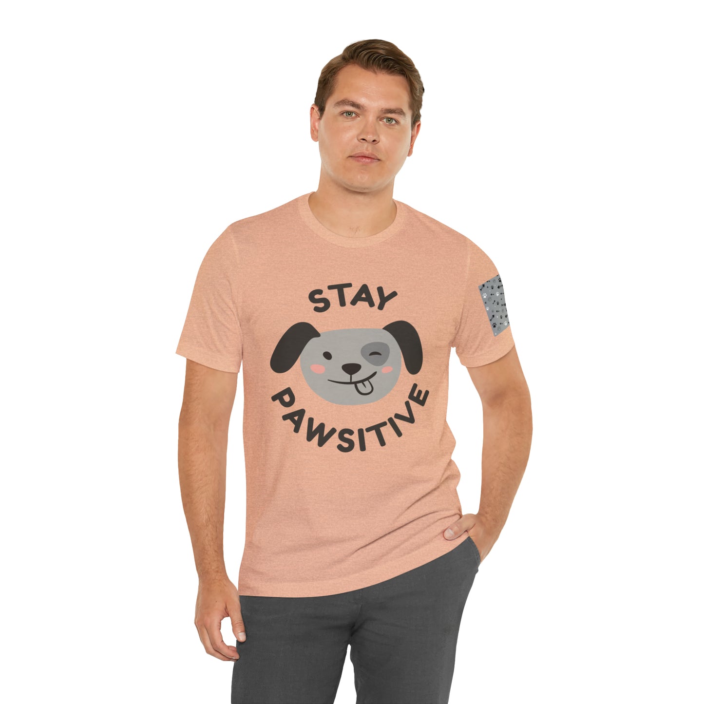 Unisex Jersey STAY PAWSITIVE Short Sleeve Tee