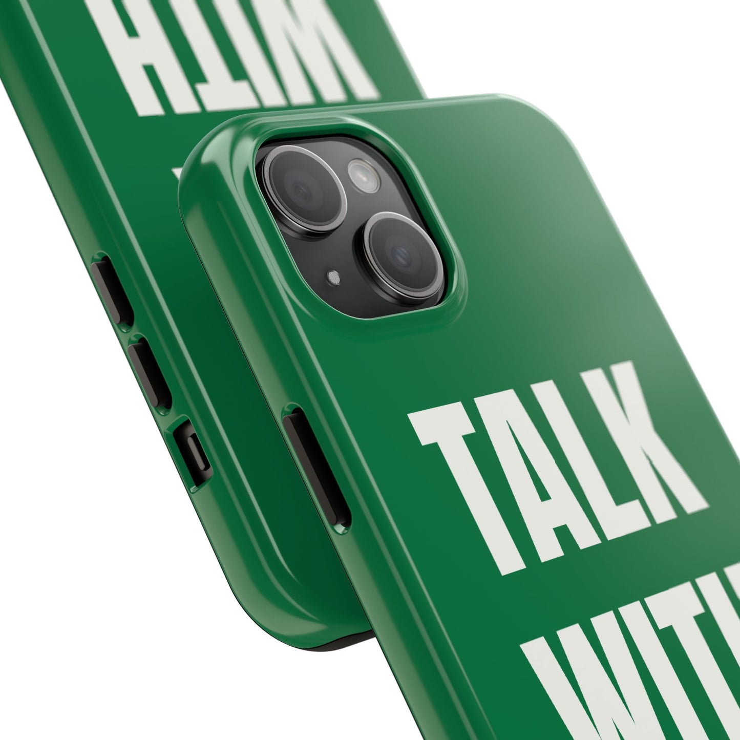 Green TALK WITH GOD Tough Phone Cases
