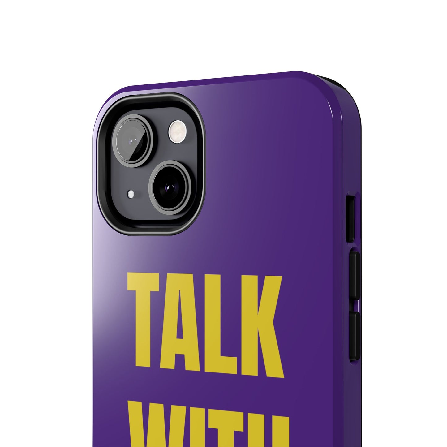 Purple and Yellow TALK WITH GOD Tough Phone Cases