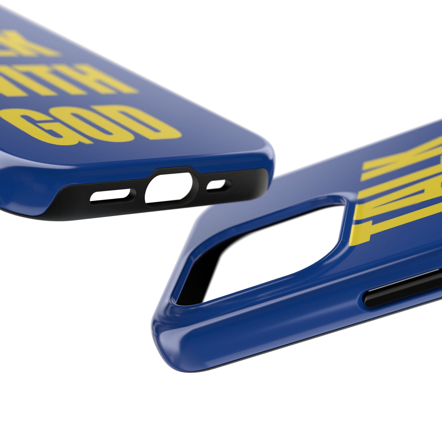 Blue and Yellow TALK WITH GOD Tough Phone Cases