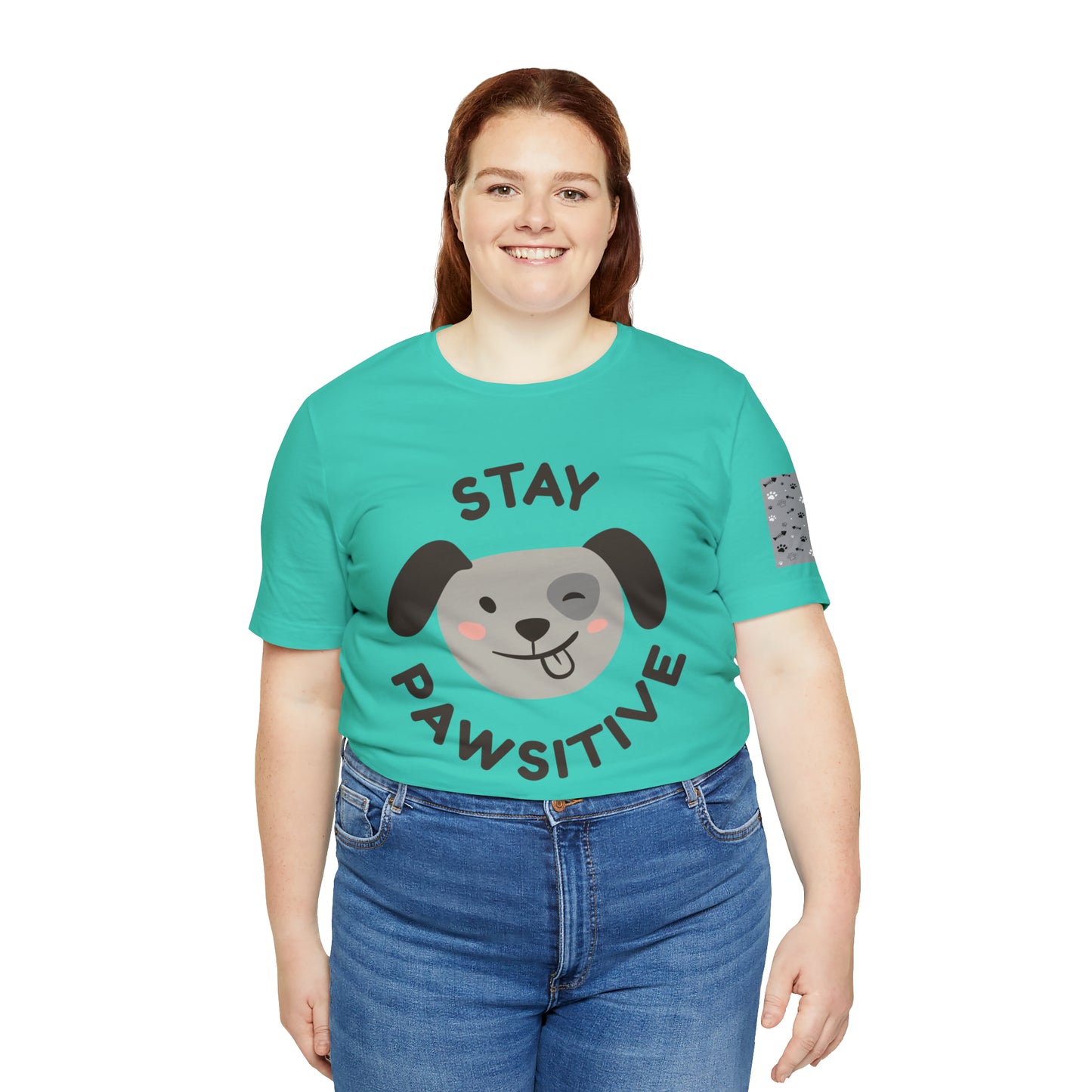 Unisex Jersey STAY PAWSITIVE Short Sleeve Tee