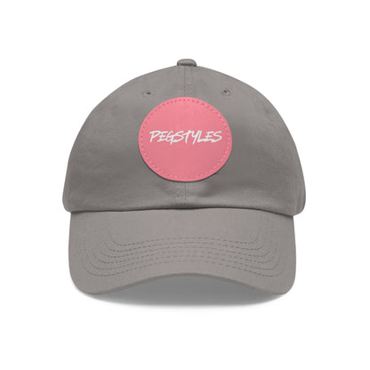 PEGSTYLES ORIGINAL Dad Hat with Leather Patch (Round)