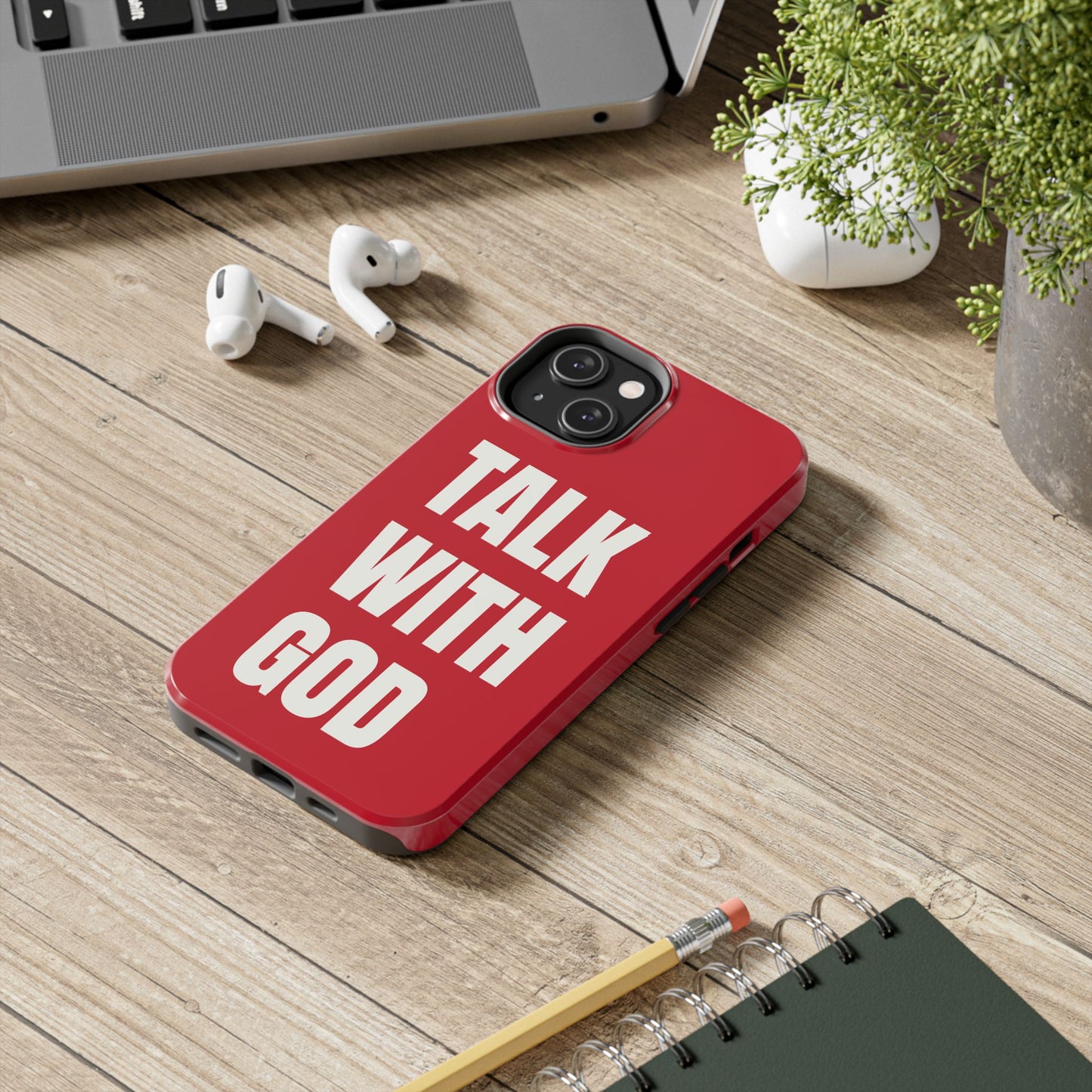 RED TALK WITH GOD Tough Phone Cases