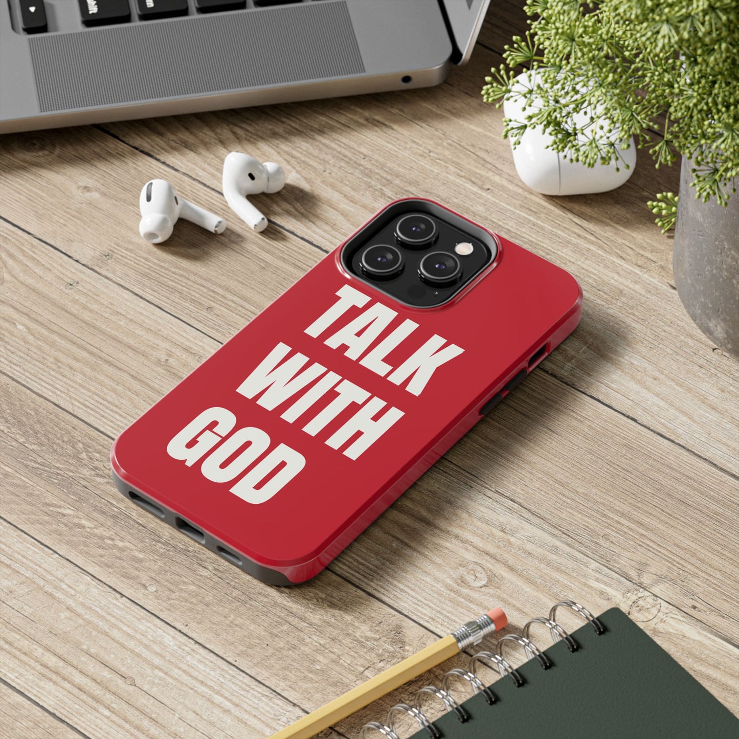 RED TALK WITH GOD Tough Phone Cases