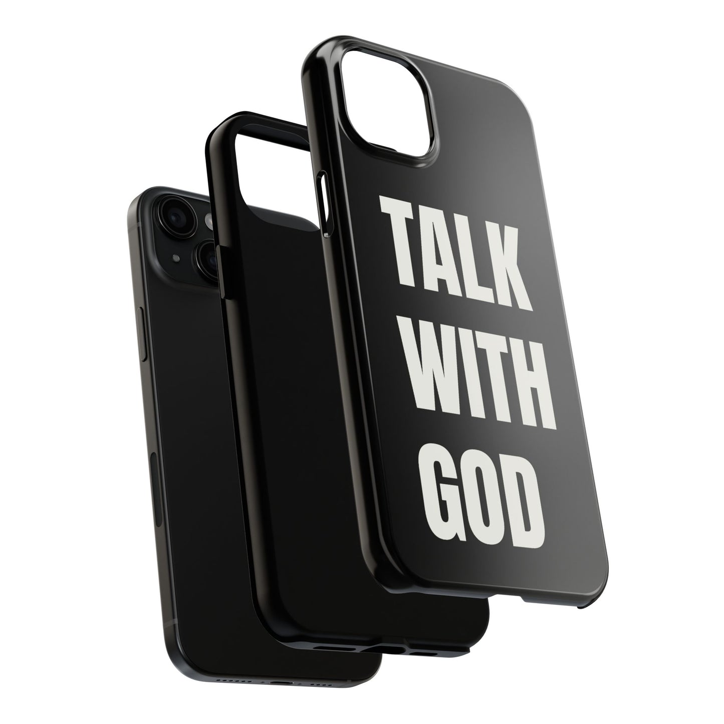 Black TALK WITH GOD Tough Phone Cases