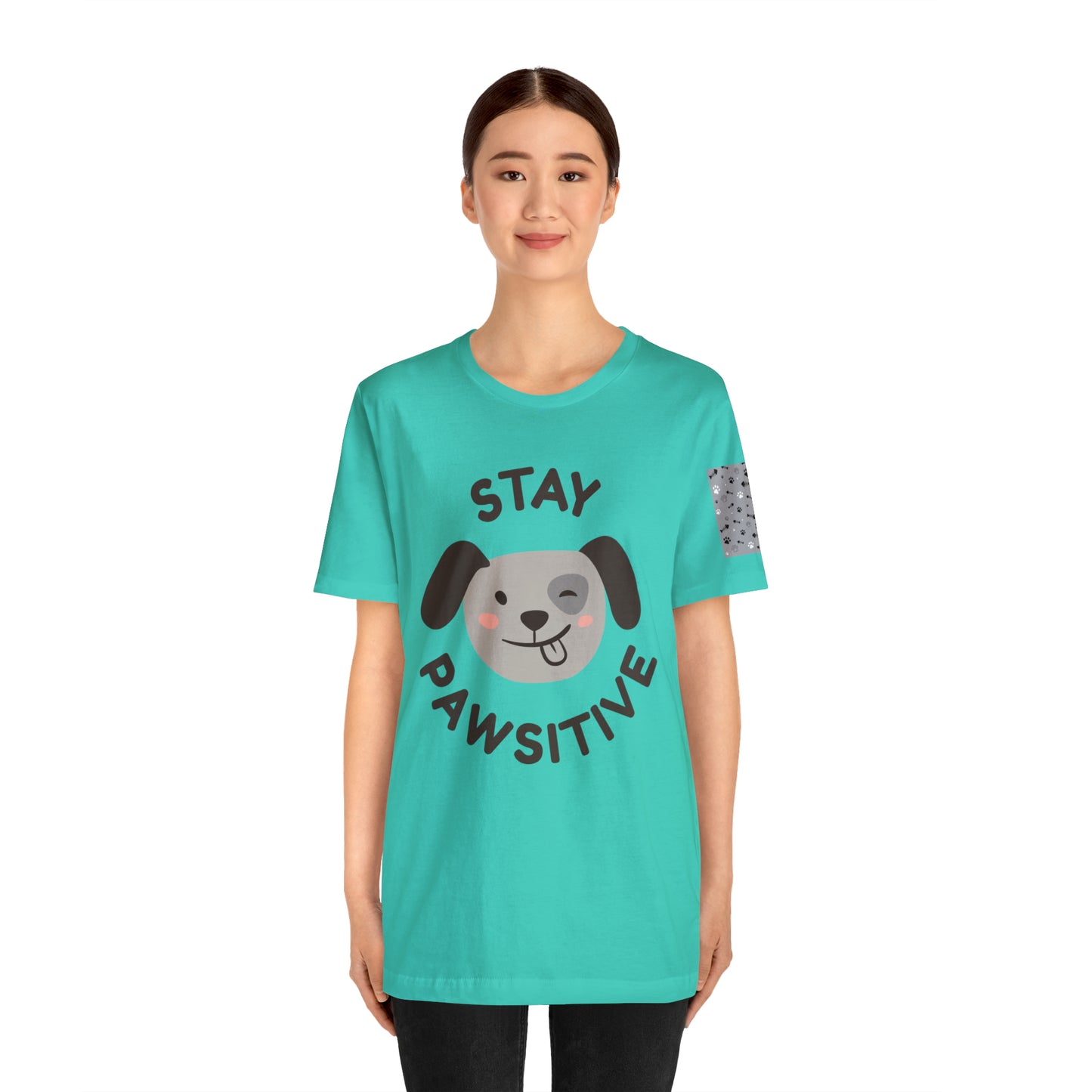 Unisex Jersey STAY PAWSITIVE Short Sleeve Tee