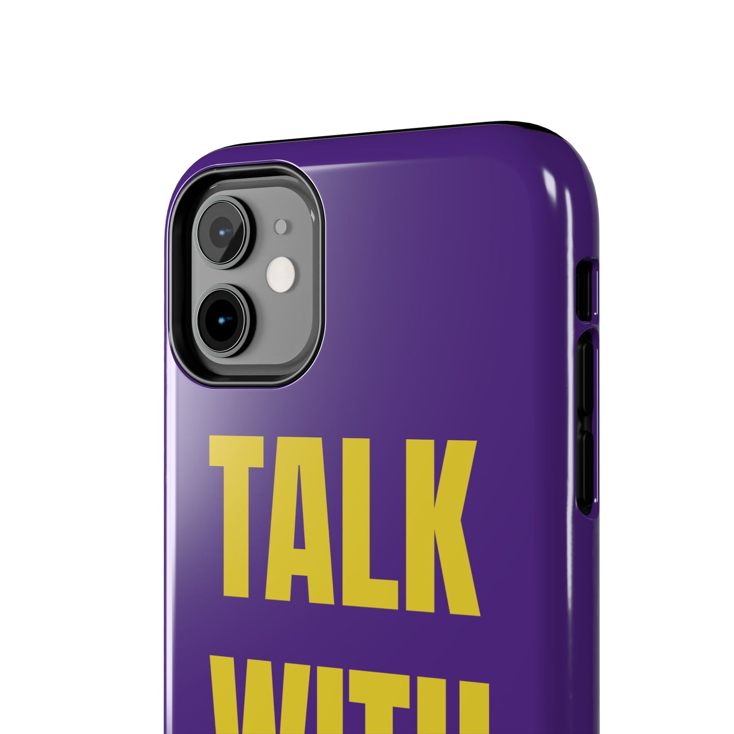 Purple and Yellow TALK WITH GOD Tough Phone Cases