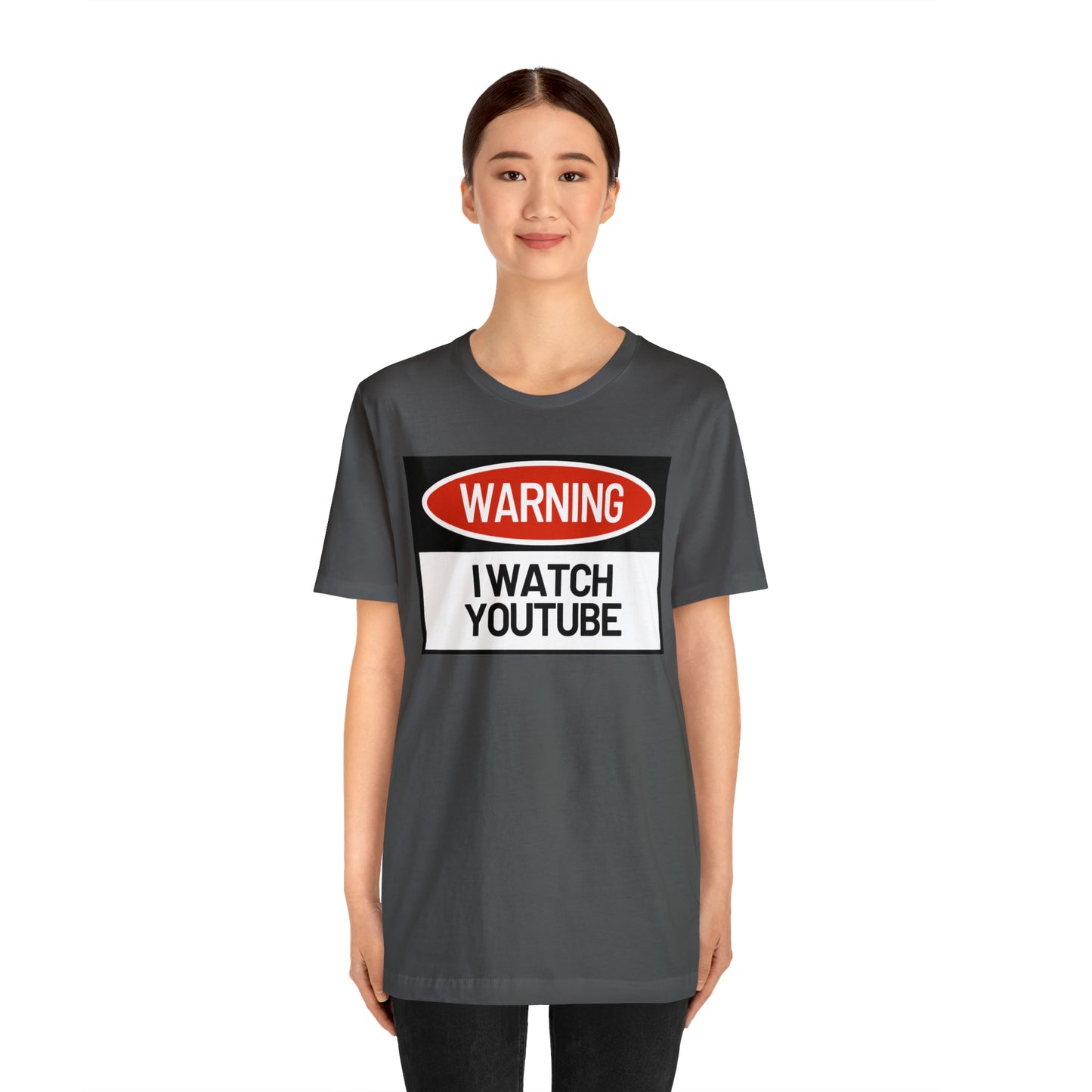 Unisex  WARNING.. I WATCH YOUTUBE Jersey Short Sleeve Tee