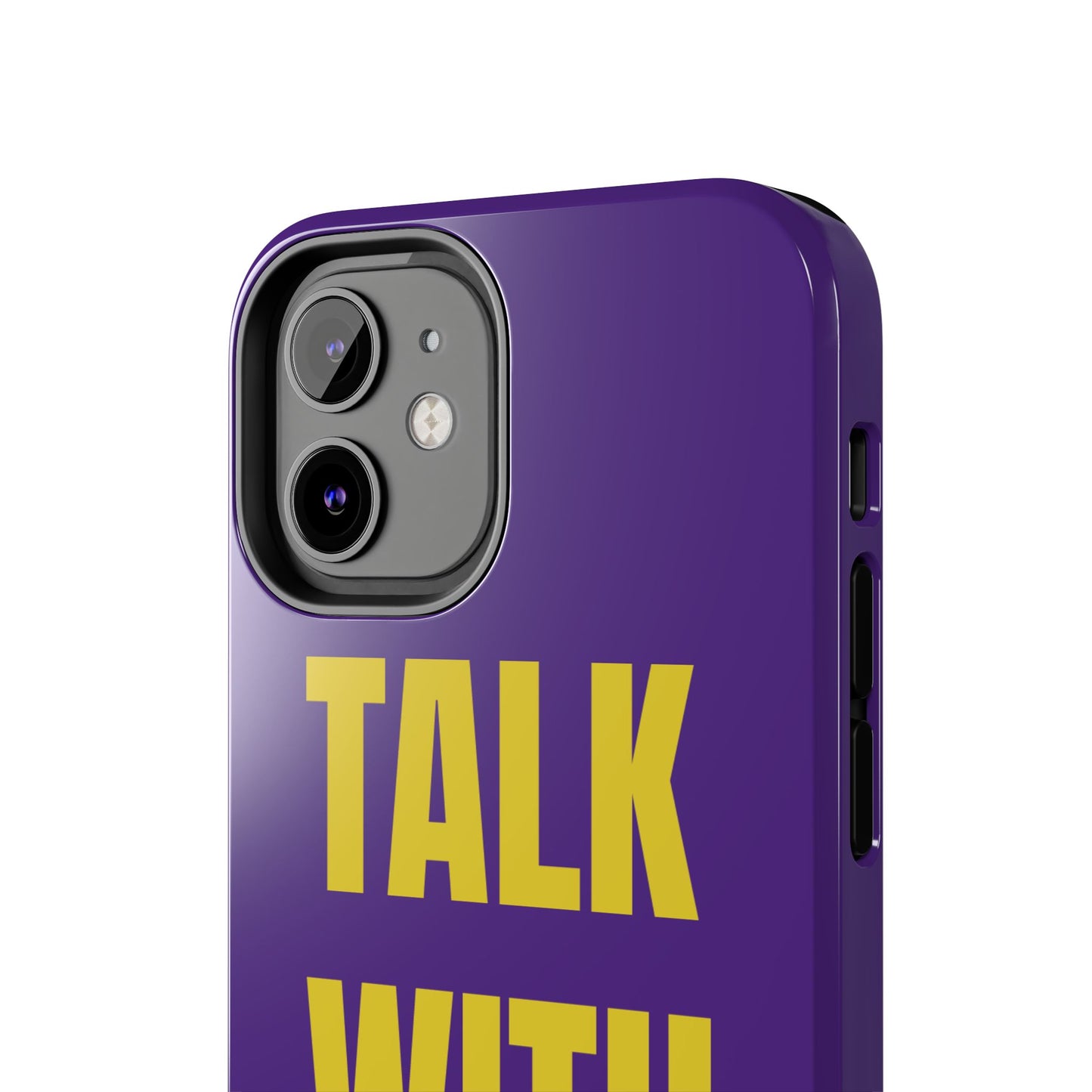 Purple and Yellow TALK WITH GOD Tough Phone Cases