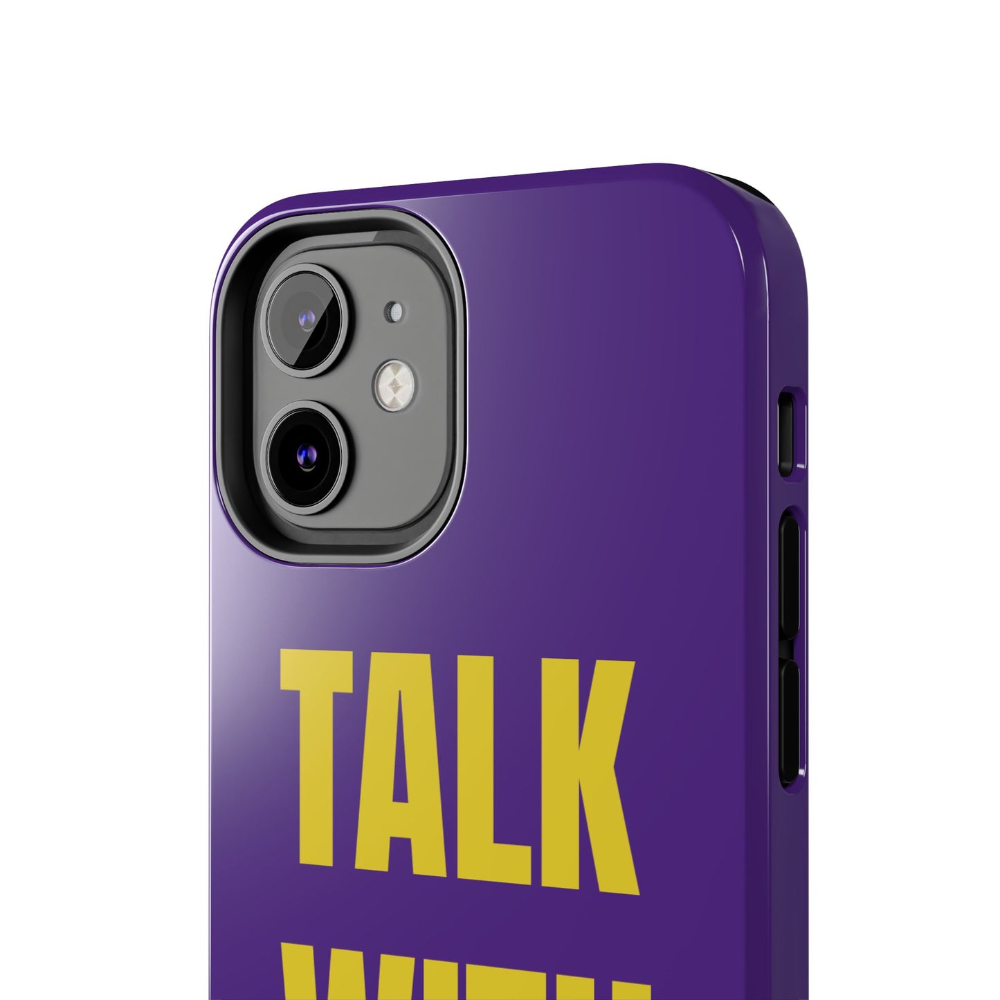 Purple and Yellow TALK WITH GOD Tough Phone Cases