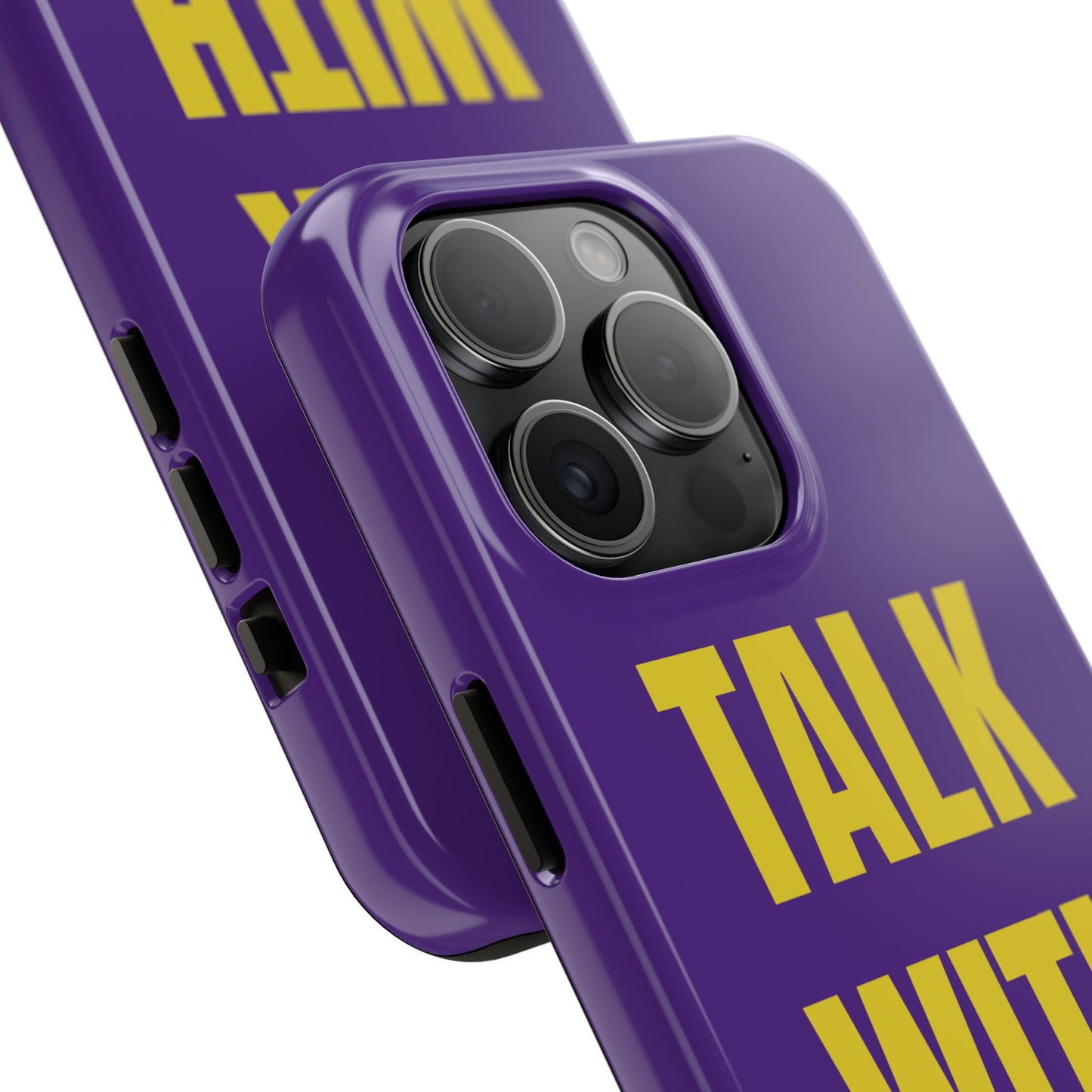 Purple and Yellow TALK WITH GOD Tough Phone Cases