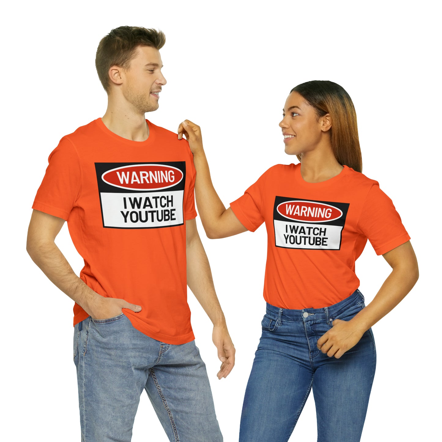 Unisex  WARNING.. I WATCH YOUTUBE Jersey Short Sleeve Tee