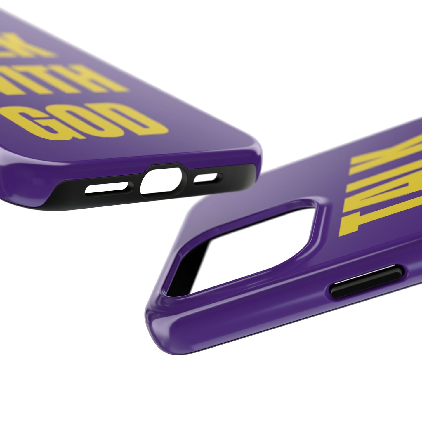 Purple and Yellow TALK WITH GOD Tough Phone Cases