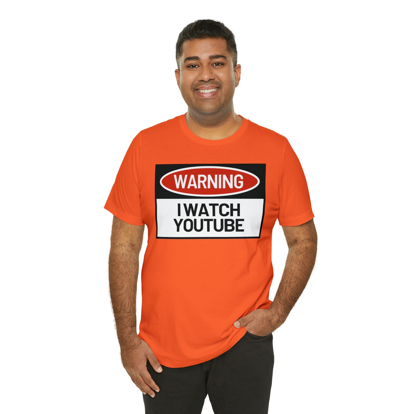 Unisex  WARNING.. I WATCH YOUTUBE Jersey Short Sleeve Tee