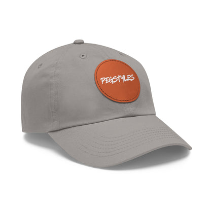 PEGSTYLES ORIGINAL Dad Hat with Leather Patch (Round)