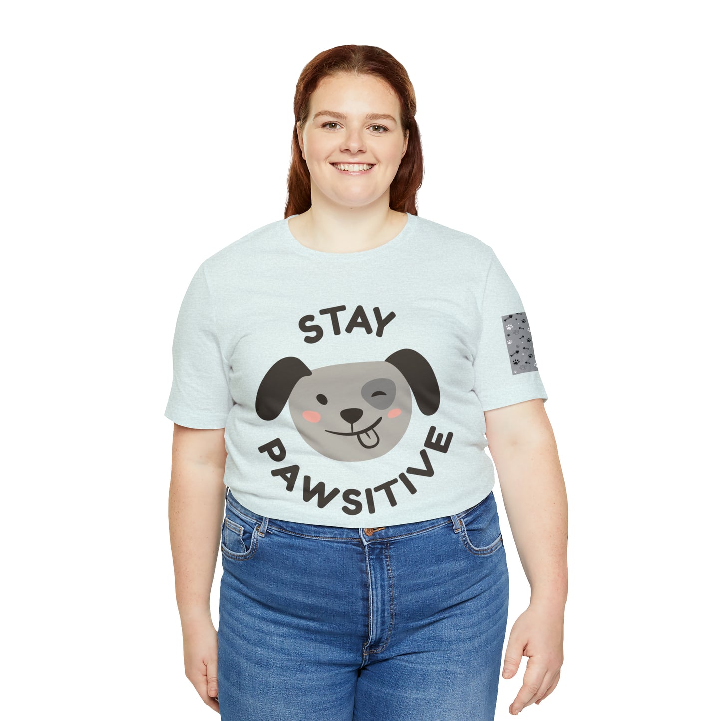 Unisex Jersey STAY PAWSITIVE Short Sleeve Tee