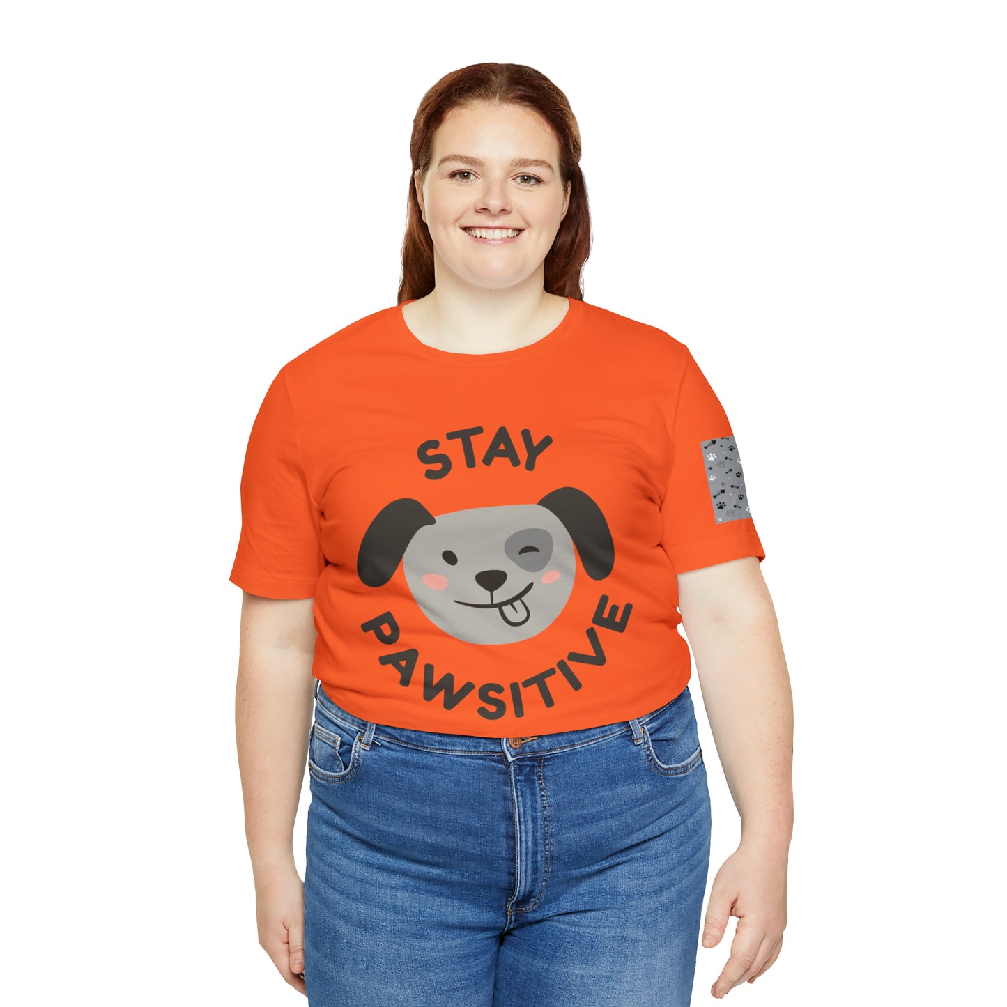 Unisex Jersey STAY PAWSITIVE Short Sleeve Tee