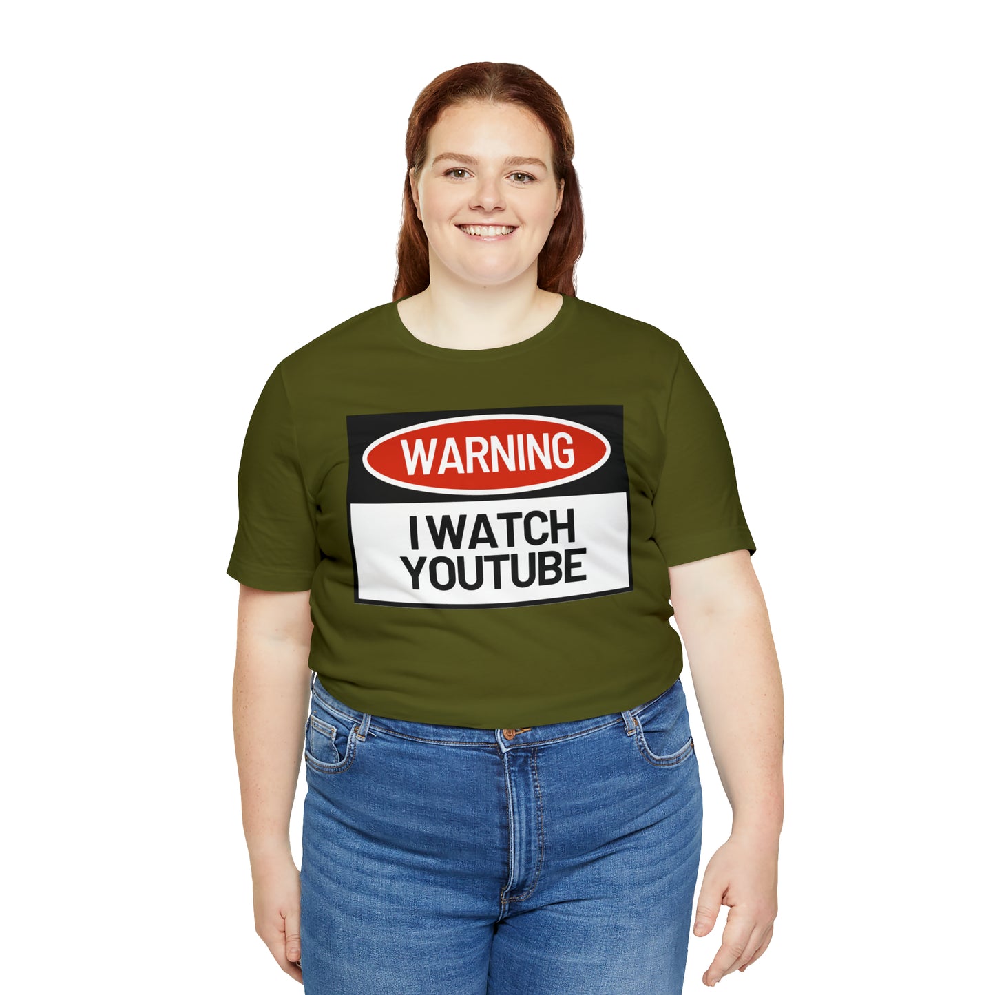 Unisex  WARNING.. I WATCH YOUTUBE Jersey Short Sleeve Tee